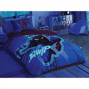 Taç Spiderman Light City Glow Nevresim Takımı