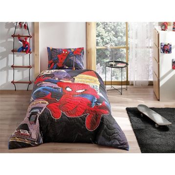 Taç Spiderman Lisanslı Tek Kişilik Battaniye