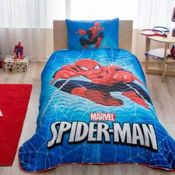 Taç Spiderman Skyscaper Tek Kişilik Yatak Örtüsü Takımı