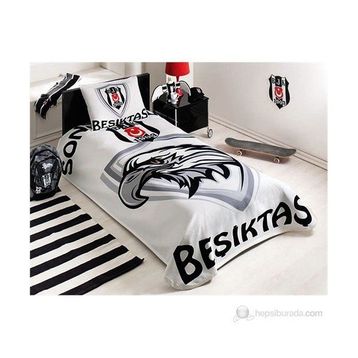 Taç Tap Lisanslı Besıktas Sonsuza Dek Tek Kişilik Pıke Takımı