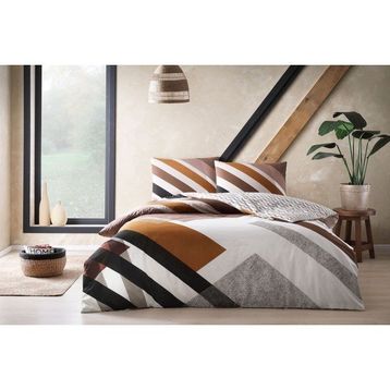 Taç Trent Taba 200 x 220 cm Ranforce Çift Kişilik Nevresim Takımı