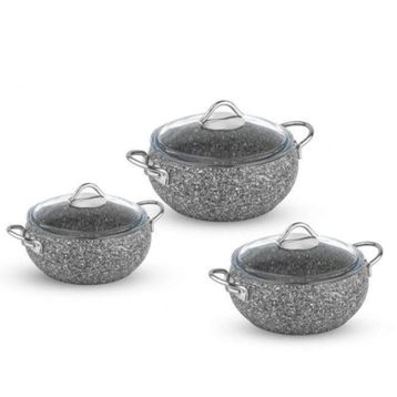 Taç Ultra Granit 3'lü Güveç Set