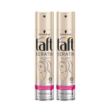 Taft Keratin Ultra Güçlü 2x250 ml Saç Spreyi
