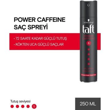 Taft Power 2x250 ml Kafein İçeren 48 Saat Etkili Mega Güçlü Saç Spreyi