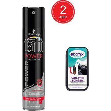 Taft Power 2x250 ml Kafein İçeren 48 Saat Etkili Mega Güçlü Saç Spreyi