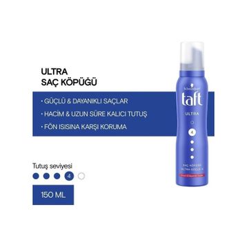 Taft Ultra No: 4 Strengthened Hair 150 ml Saç Köpüğü