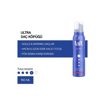 Taft Ultra No: 4 Strengthened Hair 150 ml Saç Köpüğü