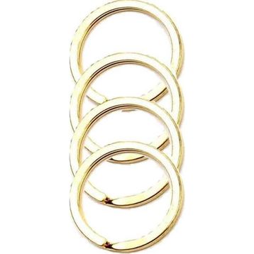 Tahtakale Toptancıları 2.5 cm 50 Adet GoldZincirsiz Boş Yassı Model Anahtarlık Halkası