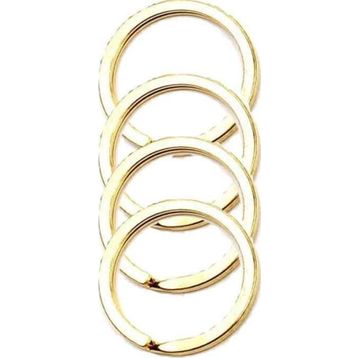 Tahtakale Toptancıları 3.1 cm 50 Adet Gold Zincirsiz Boş Yassı Model Anahtarlık Halkası