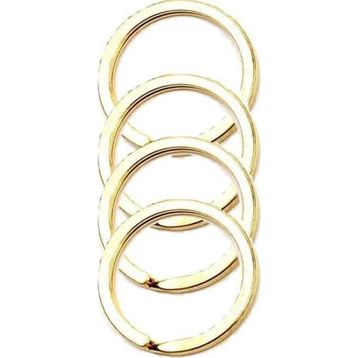 Tahtakale Toptancıları 3.1 cm 50 Adet Gold Zincirsiz Boş Yassı Model Anahtarlık Halkası