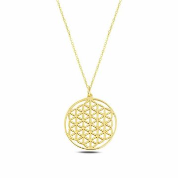 Takı Store Gold Yaşam Çiçeği Gümüş Kolye