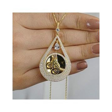 Takıhan 60 cm Damla Model Altın Kaplamalı 925 Ayar Gümüş Kolye