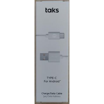 Taks 5DK12B Beyaz Type-C Şarj Kablosu