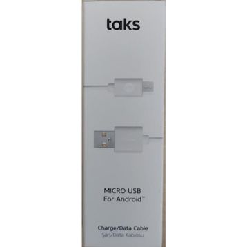 Taks 5DK33B Beyaz Micro USB Kablosu