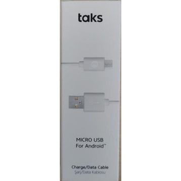 Taks 5DK33B Beyaz Micro USB Kablosu