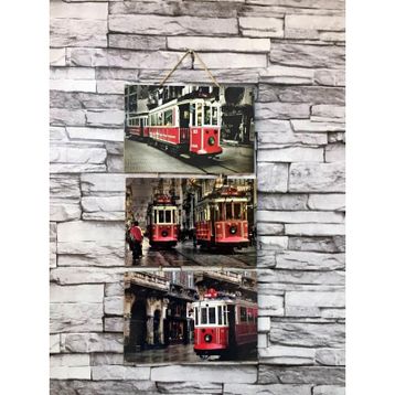 Taksim Tramvay Ahşap Tablo