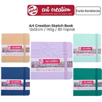Talens 12x12 cm 140 g 80 Yaprak Pastel Renkler Art Creation Sketch Book