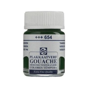 Talens 16ml 654 Firgreen Cam Şişe Guaj Boya