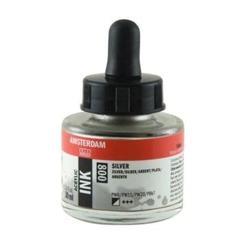 Talens 800 Silver 16 ml Cam Şişe Guaj Boya