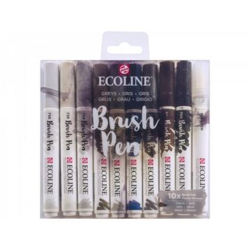 Talens 9805 10'lu Set Gri Renkler Ecoline Brush Pen