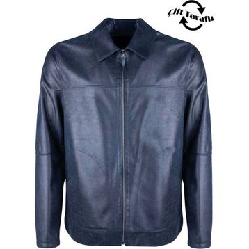 Tamer Tanca 1000 ALZ-24 Lacivert Erkek Deri Mont