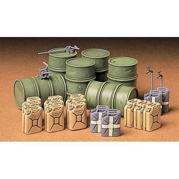 Tamiya 1/35 German Fuel Drum Plastik Varil Maket Kiti