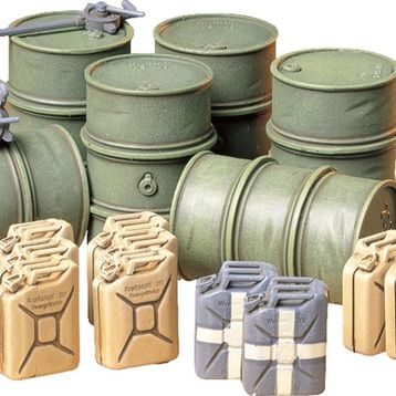 Tamiya 1/35 German Fuel Drum Plastik Varil Maket Kiti