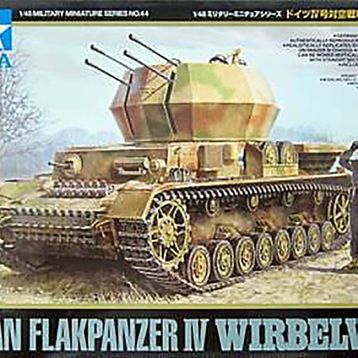 Tamiya 1/48 Ger.Flakpanzer IV Wirbelwind Plastik Tank Maket Kiti
