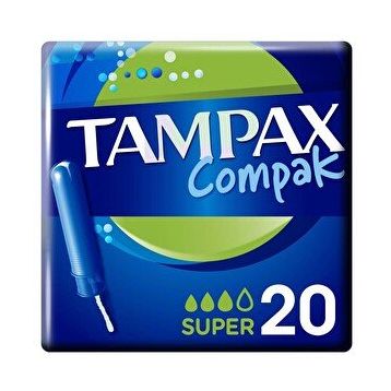 Tampax Compak Super Aplikatörlü 20 Adet Tampon