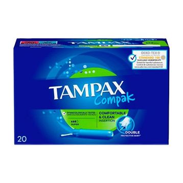Tampax Compak Super Aplikatörlü 20 Adet Tampon