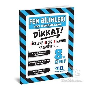 Tandem Yayınları 8. Sınıf LGS Fen Bilimleri Denemeleri