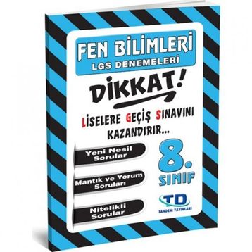 Tandem Yayınları 8. Sınıf LGS Fen Bilimleri Denemeleri