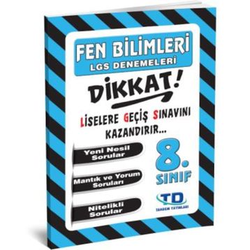 Tandem Yayınları 8. Sınıf LGS Fen Bilimleri Denemeleri