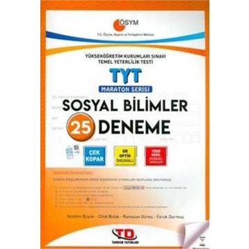 Tandem Yayınları TYT Sosyal Bilimler Maraton Serisi 25 Deneme