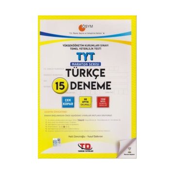 Tandem Yayınları TYT Türkçe 15 Deneme