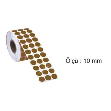 Tanex 10 mm 5000 Adet Kraft Nokta Etiket