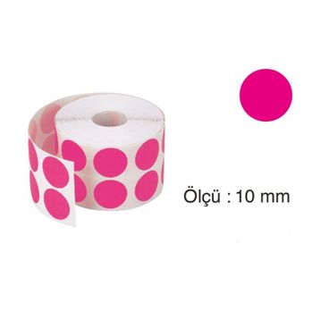 Tanex 10 mm 5000 Adet Pembe Nokta Etiket