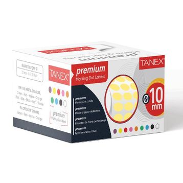 Tanex 10 mm 5000'Li Sarı Nokta Etiket