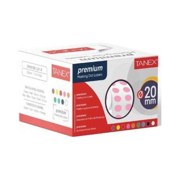 Tanex 20 mm Pembe 2500'lü Nokta Etiketi
