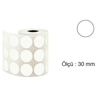 Tanex 30 mm 2000 Adet Gri Nokta Etiket