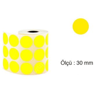 Tanex 30 mm 2000 Adet Sarı Nokta Etiket