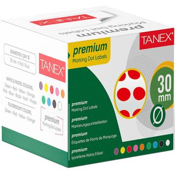 Tanex 30 mm Kırmızı 1 Rulo 2000'li Nokta Etiketi