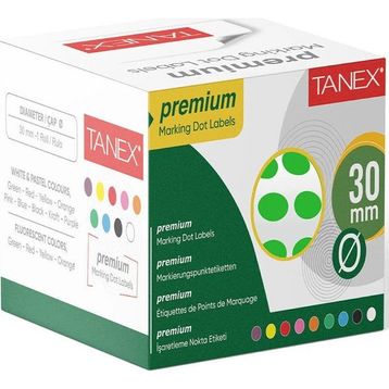 Tanex 30 mm Yeşil 1 Rulo 2000'li Nokta Etiketi