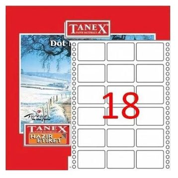 Tanex 35x55 mm Bilgisayar Etiketi