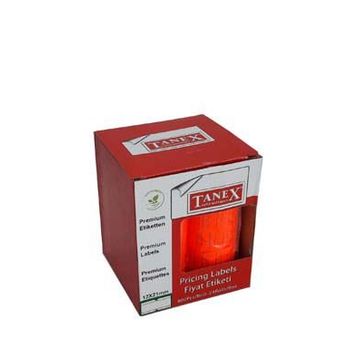Tanex Motex Çizgili Kırmızı 12x21mm 24 Adet Fiyat Etiketi