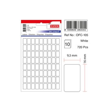 Tanex OFC-105 Beyaz Ofis Etiketi