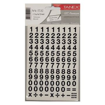 Tanex STC-502 10 mm Bold 2 Adet Rakam Etiketi