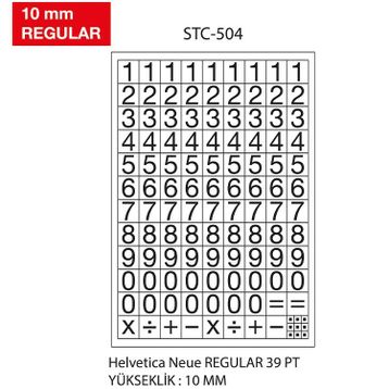 Tanex STC-504 10mm 2'li Regular Rakam Etiketi