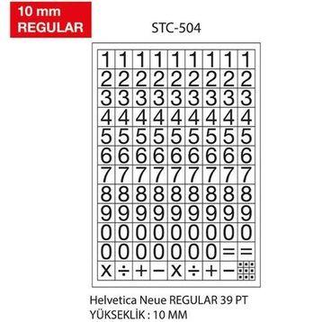 Tanex STC-504 10mm 2'li Regular Rakam Etiketi