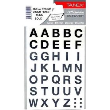 Tanex STC-505 15 mm Bold 2'li Harf Etiketi